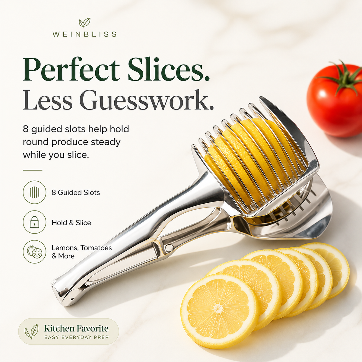 Kitchen Fruit & Vegetable Slicing Guide