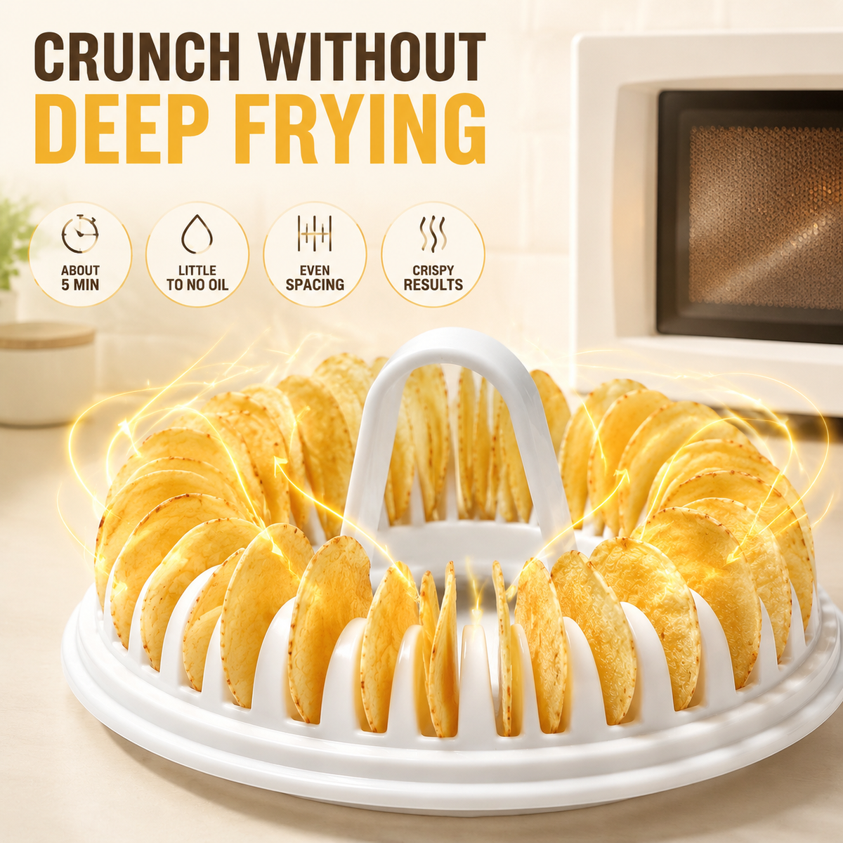 Microwave Potato Chip Maker with Slicer Set