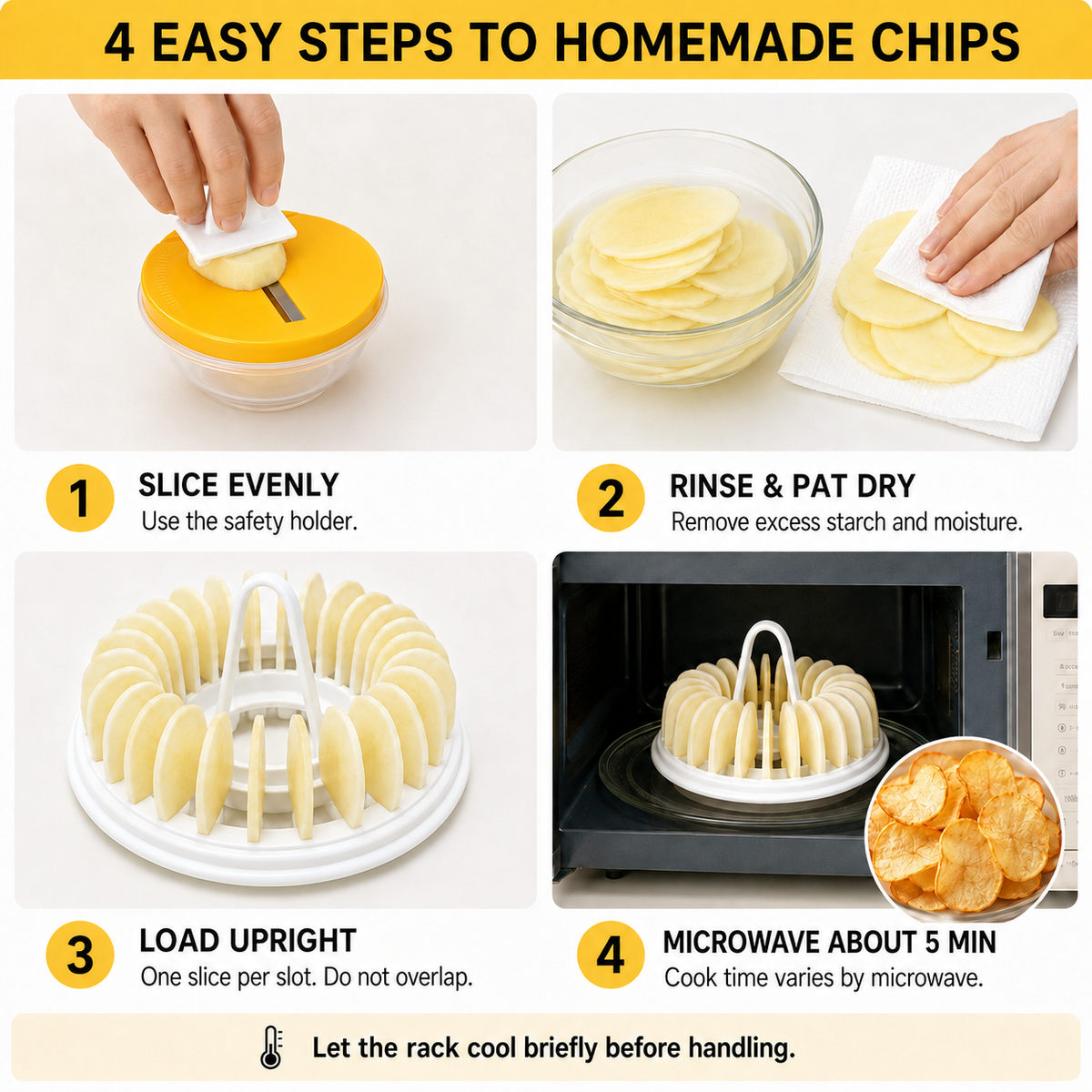 Microwave Potato Chip Maker with Slicer Set
