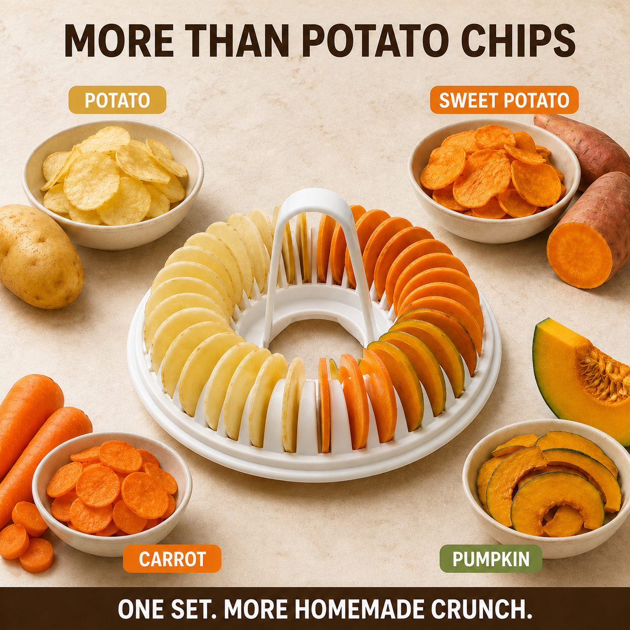 Microwave Potato Chip Maker with Slicer Set