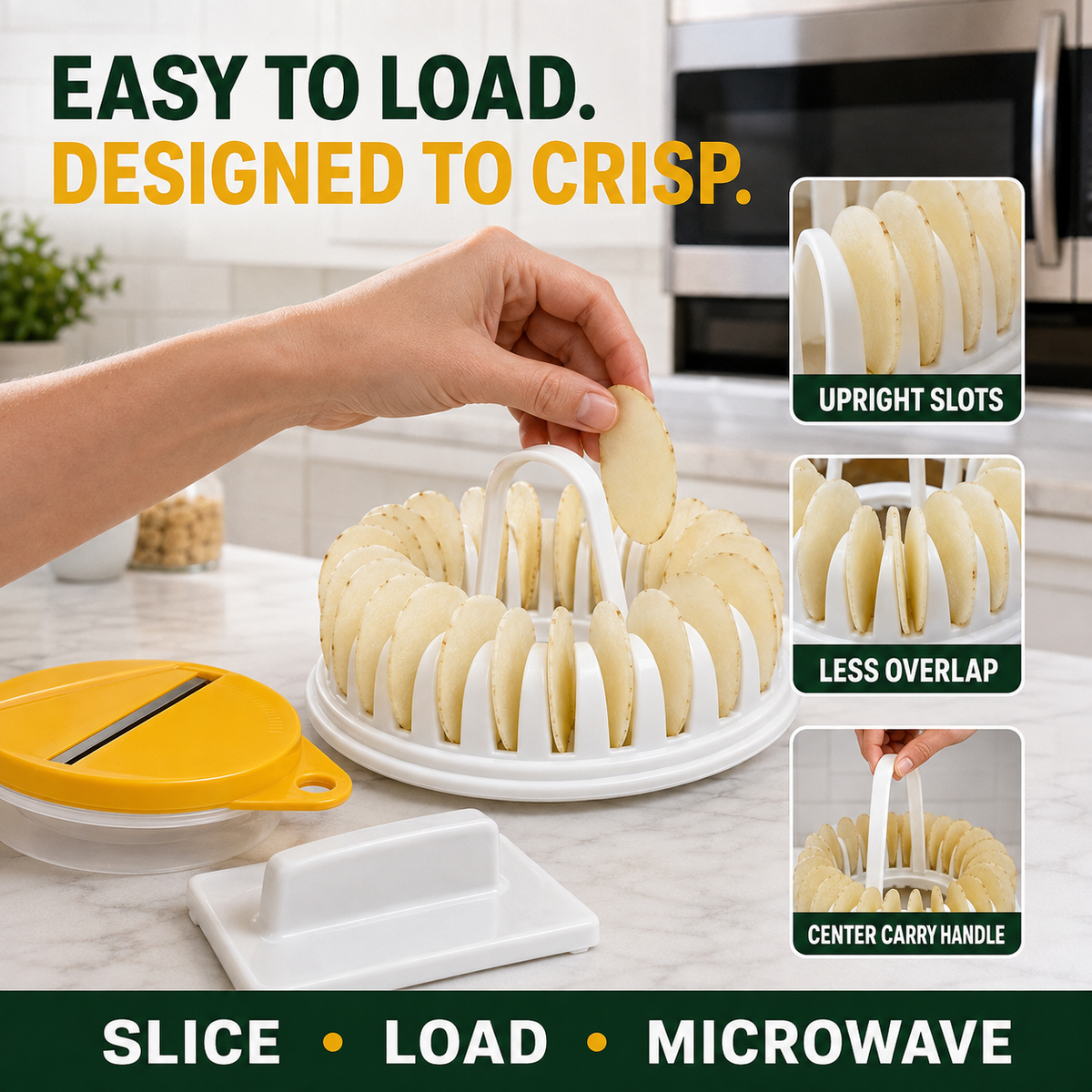 Microwave Potato Chip Maker with Slicer Set