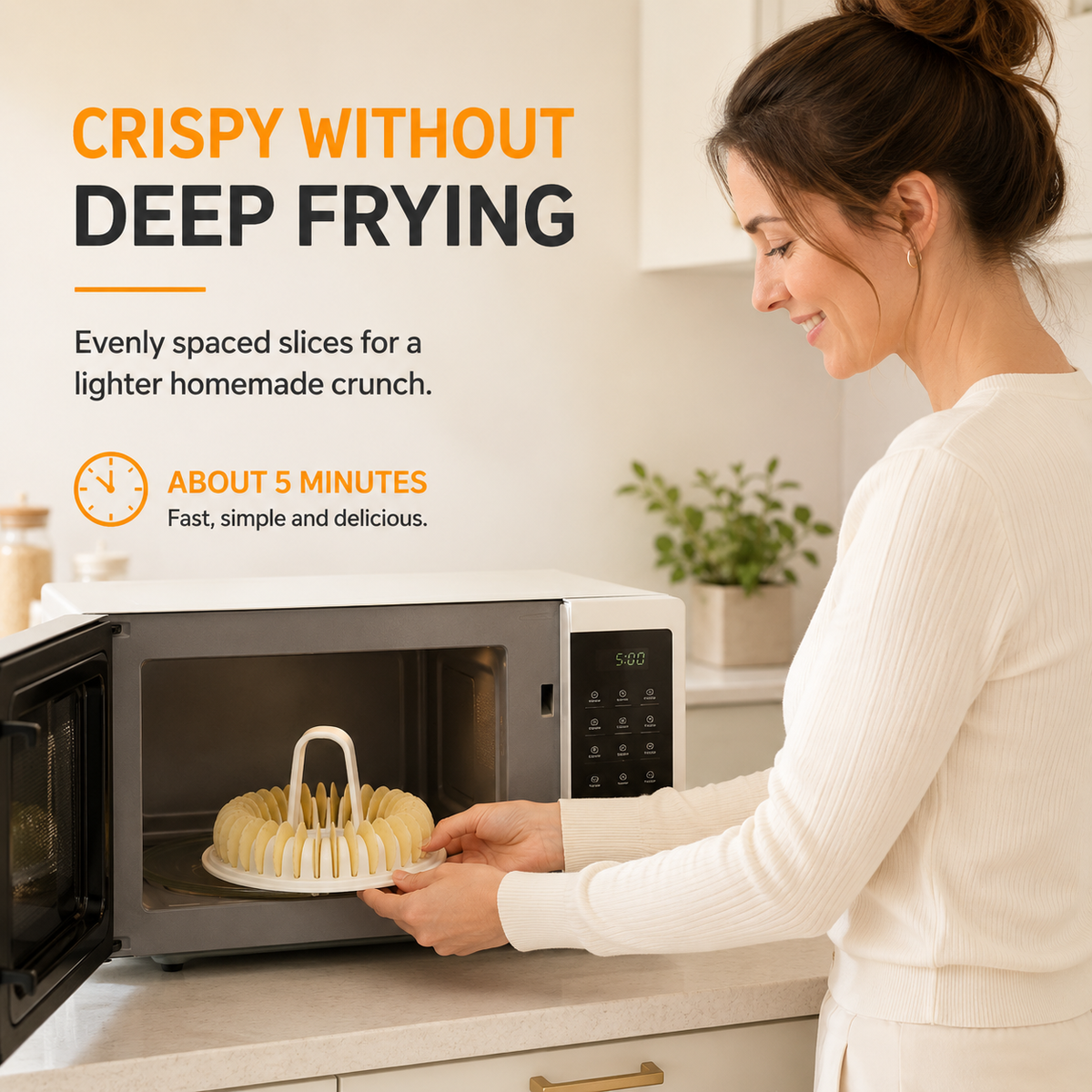 Microwave Potato Chip Maker with Slicer Set
